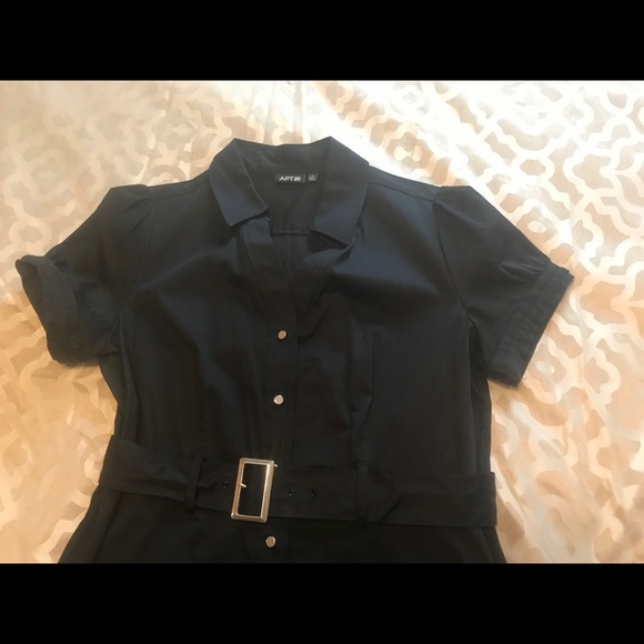 Apt 9 black shirt dress with belt - Picture 2 of 4